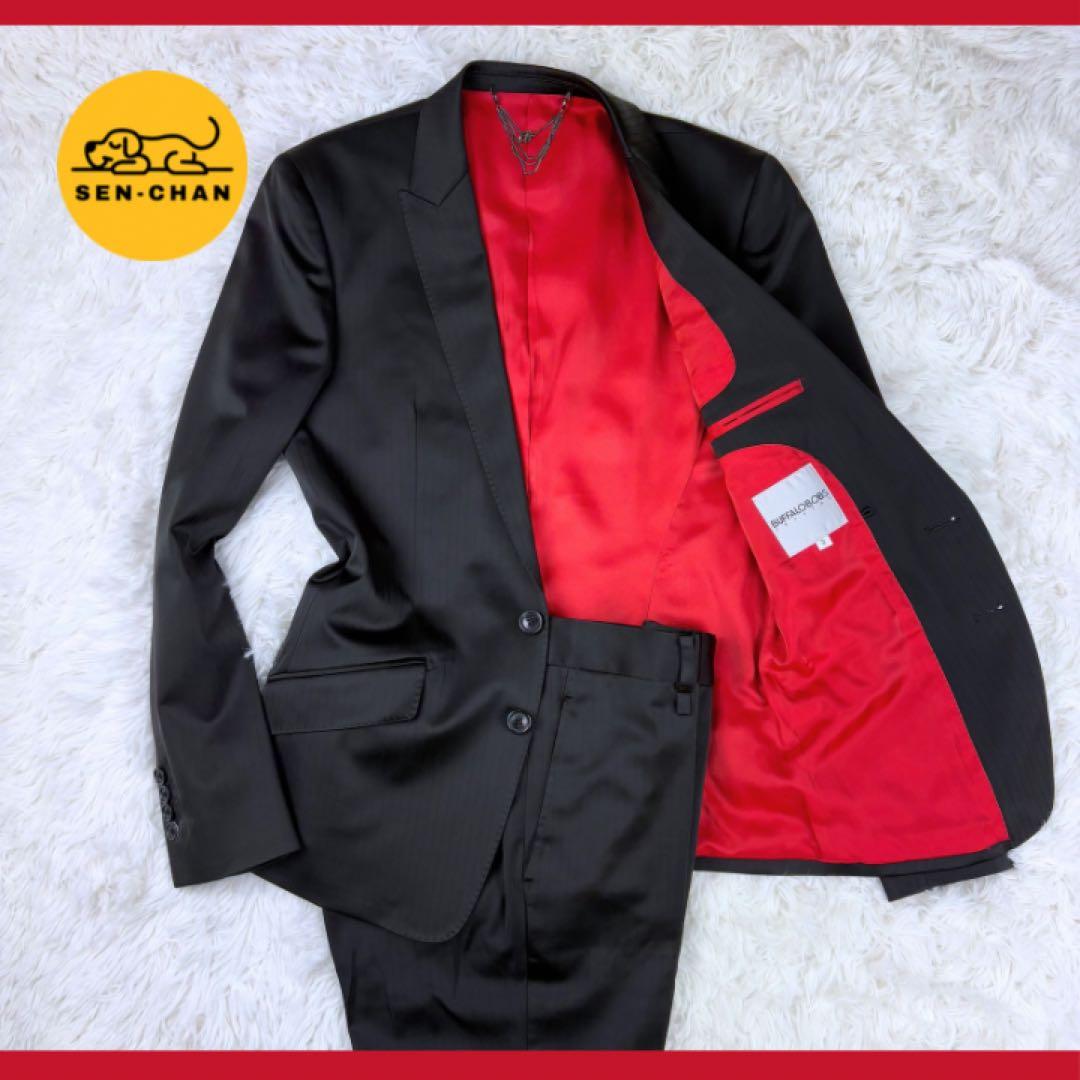 【美品】バッファローボブス　スーツ　L　チェーン　フレアパンツブラック