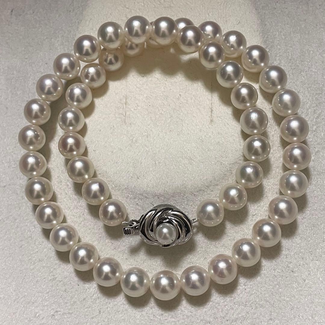 【田崎真珠✨超大珠✨極美品】 あこや本真珠 ネックレス 8.5 パール オーロラ