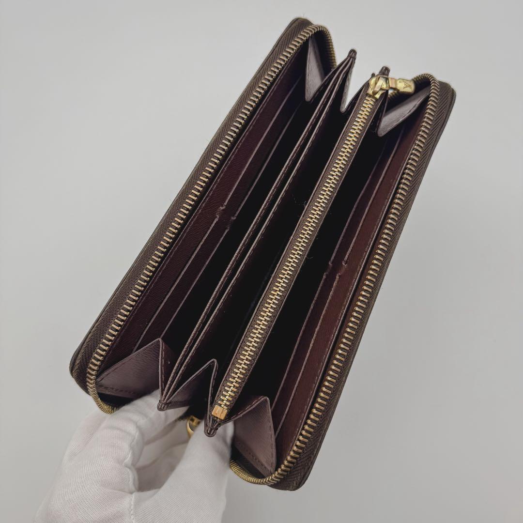 【最高峰美品】ルイヴィトン ダミエ ジッピーウォレット 長財布 エベヌ