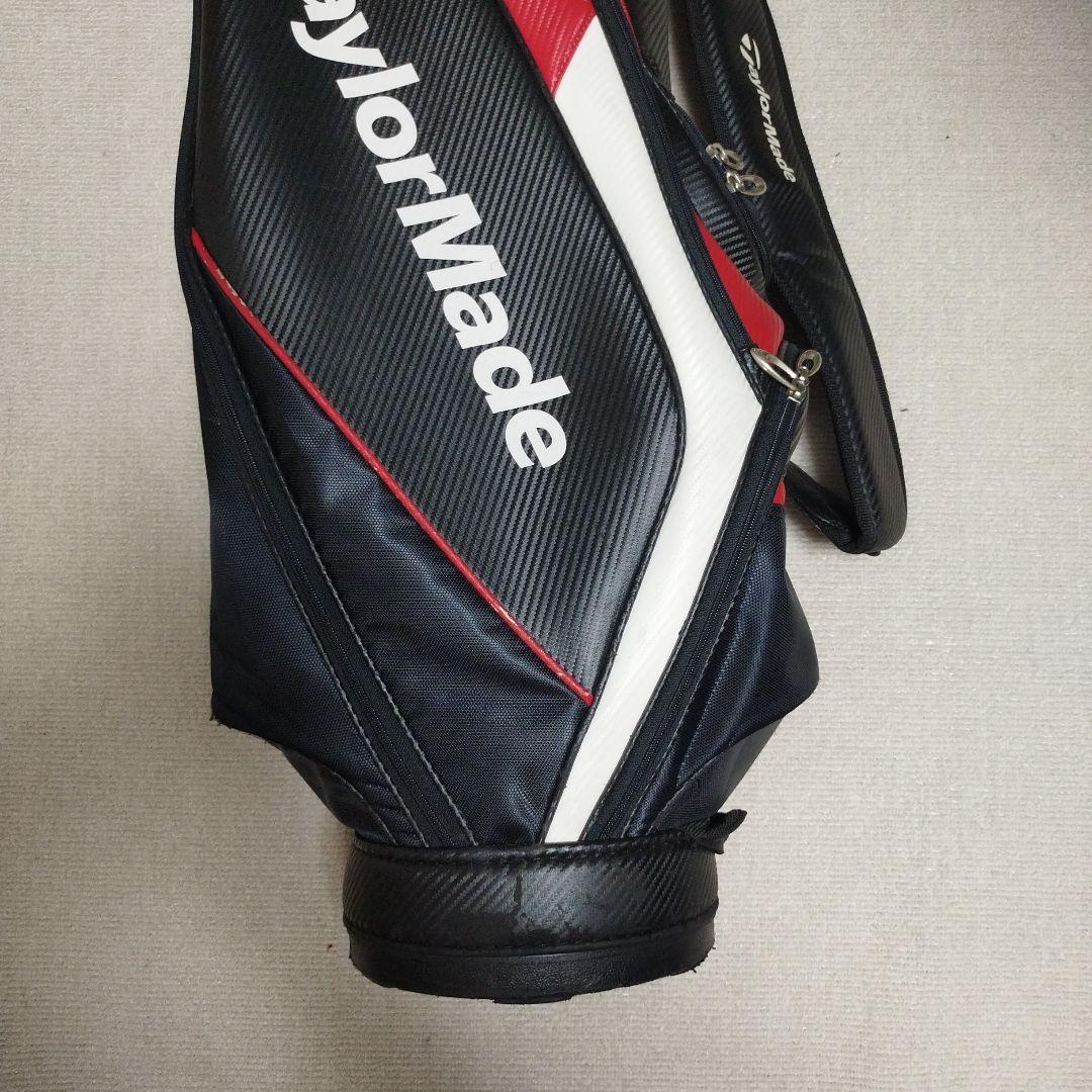 TaylorMade キャディバッグ 黒/赤 フードカバー付き