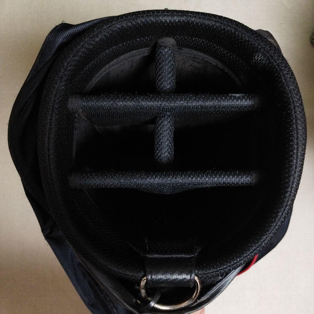 TaylorMade キャディバッグ 黒/赤 フードカバー付き