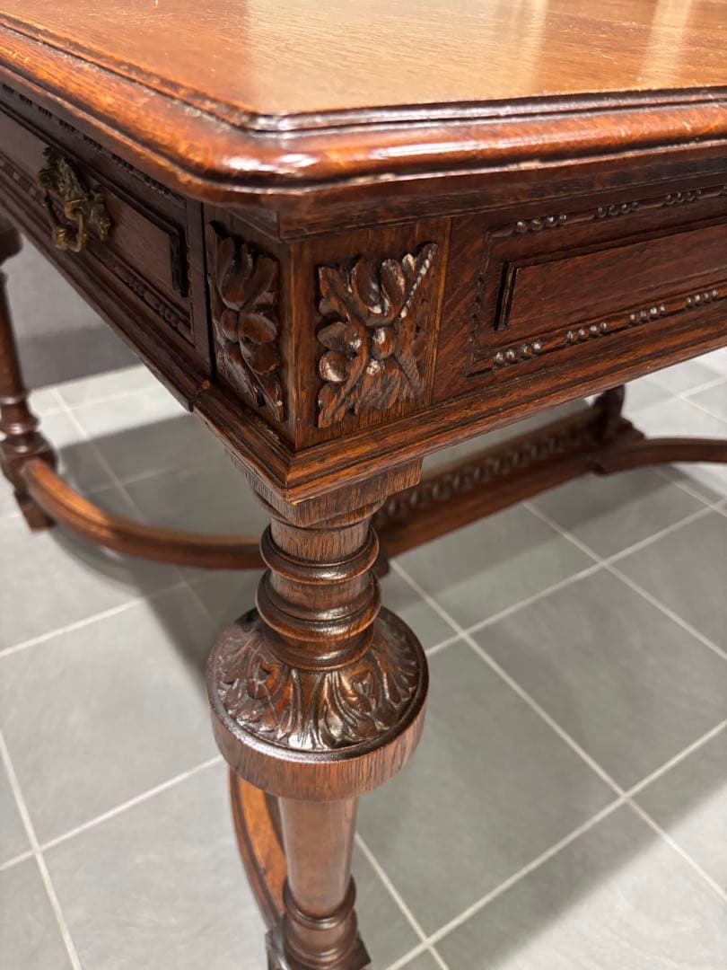 アンティーク　センターテーブル　オーク材テーブル　40万