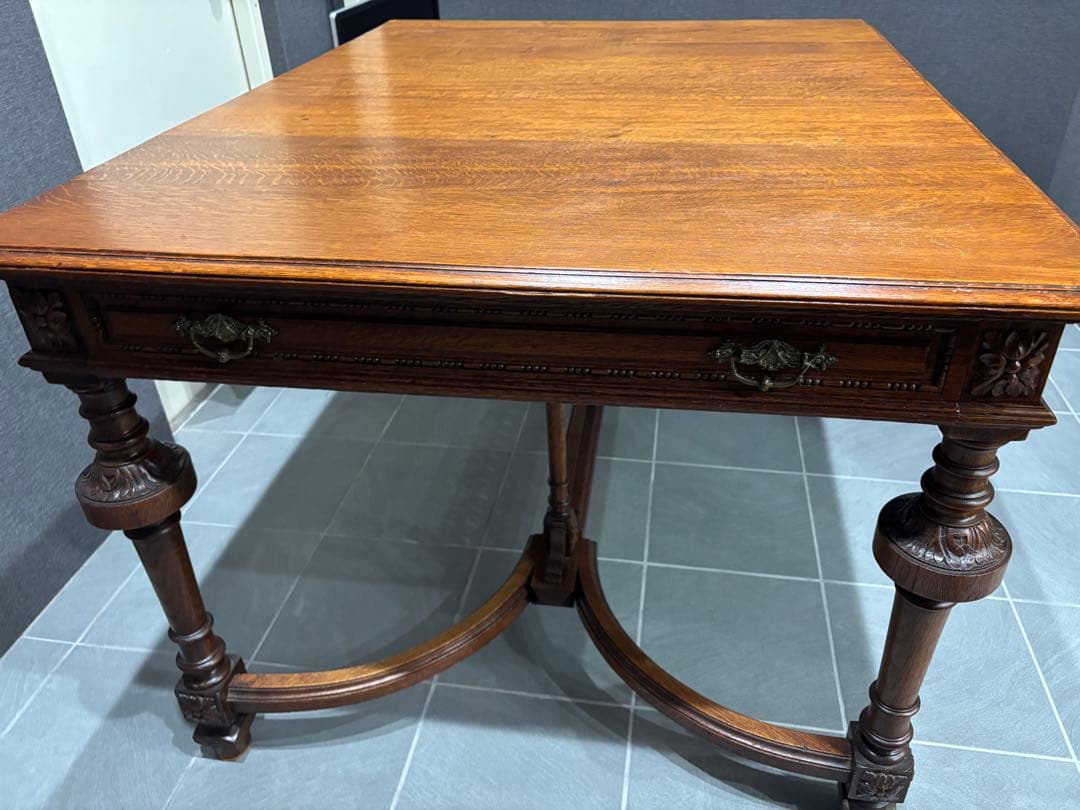 アンティーク　センターテーブル　オーク材テーブル　40万