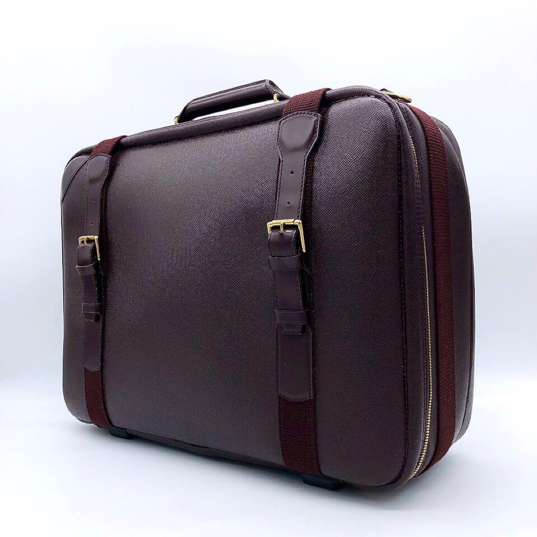 【LOUIS VUITTON】サテライト53 タイガ　トラベルバッグ　ボルドー
