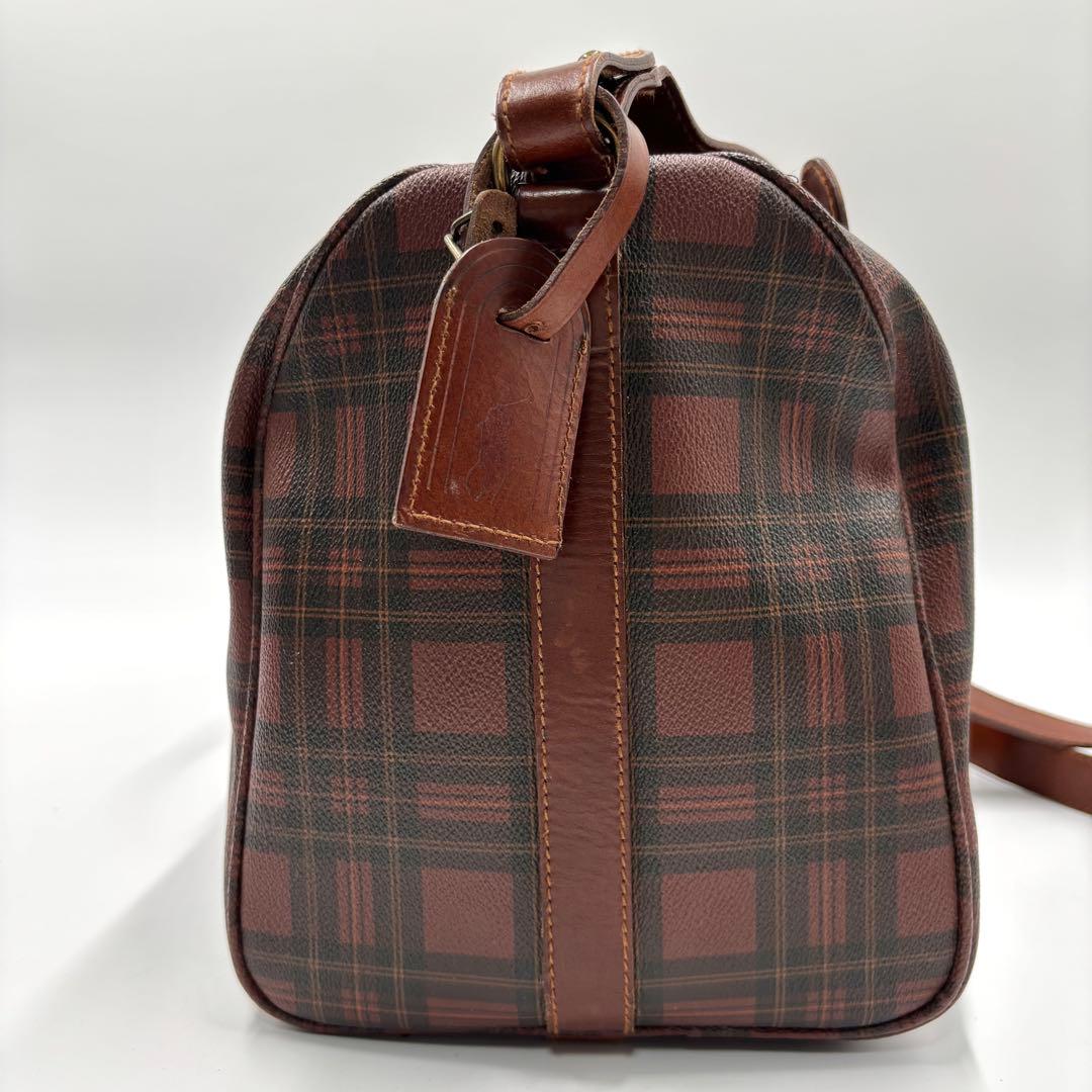 RALPH LAUREN 2way ボストンバッグ レッド チェック 希少