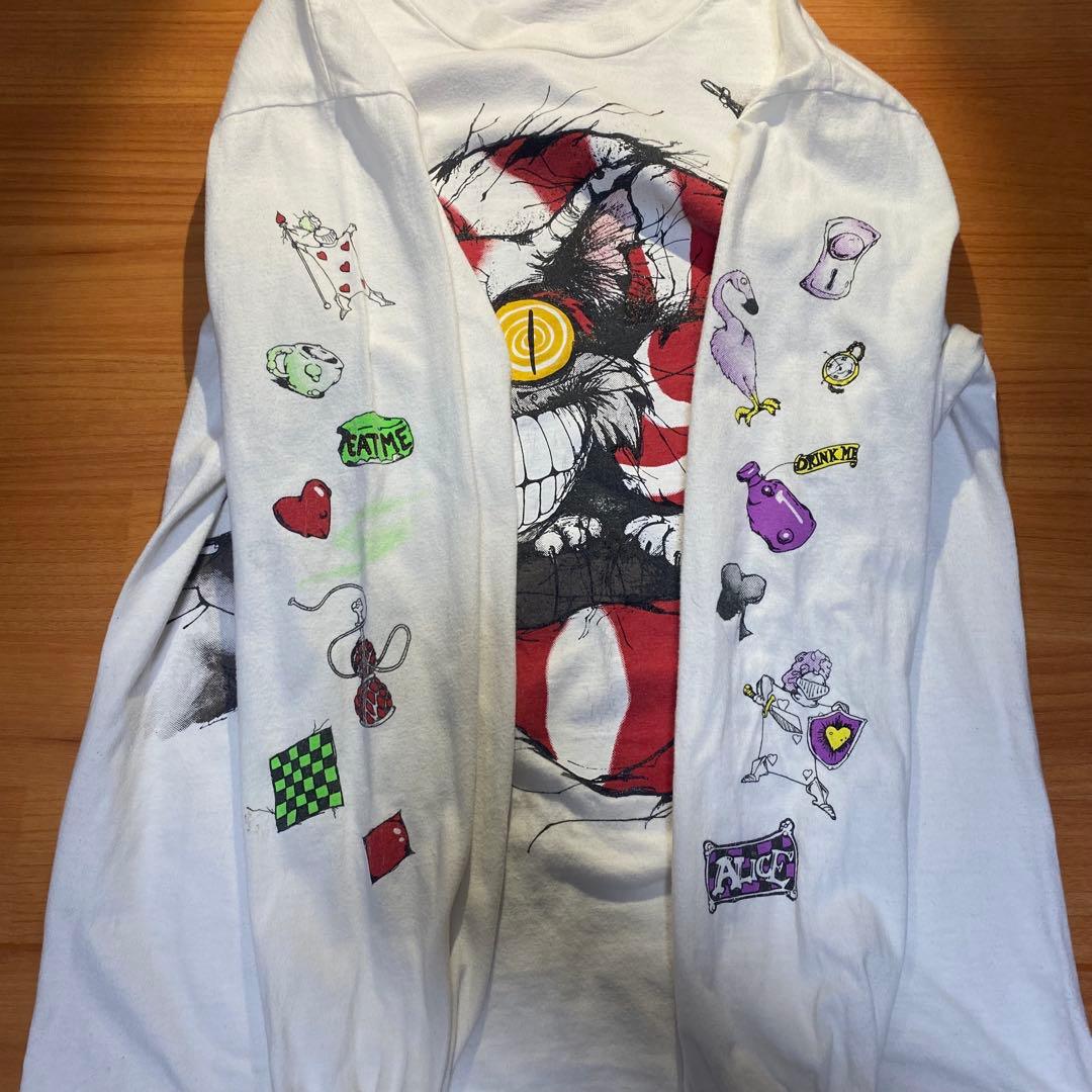 90s ANDAZIA 不思議の国のアリス　チェシャ猫　 ロンT レア　希少