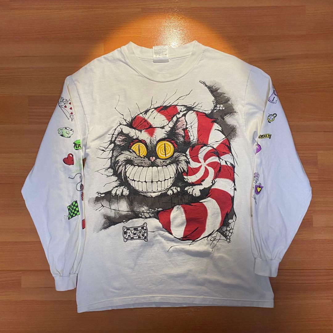 90s ANDAZIA 不思議の国のアリス　チェシャ猫　 ロンT レア　希少