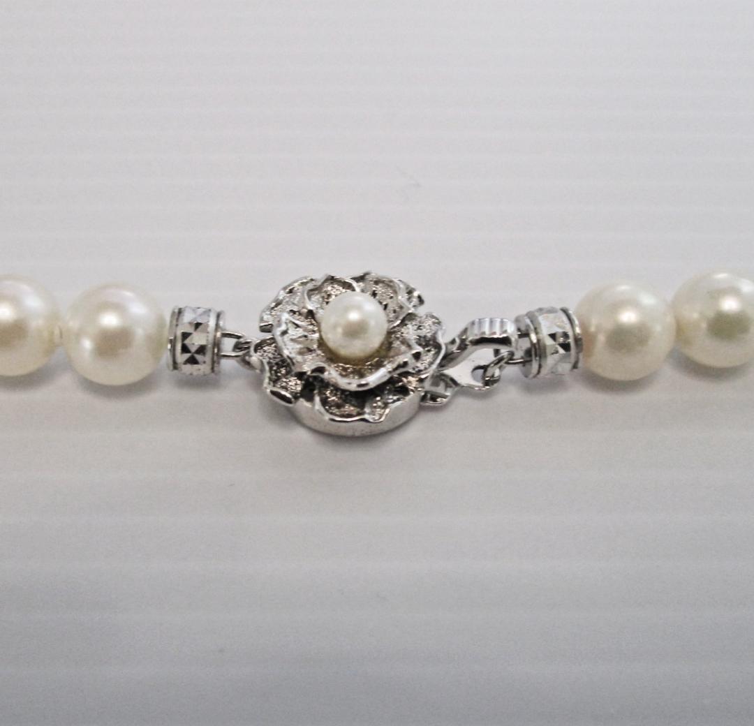 セール☆極美品☆超大珠あこや本真珠ネックレス ７.５-８ミリ 照りあり