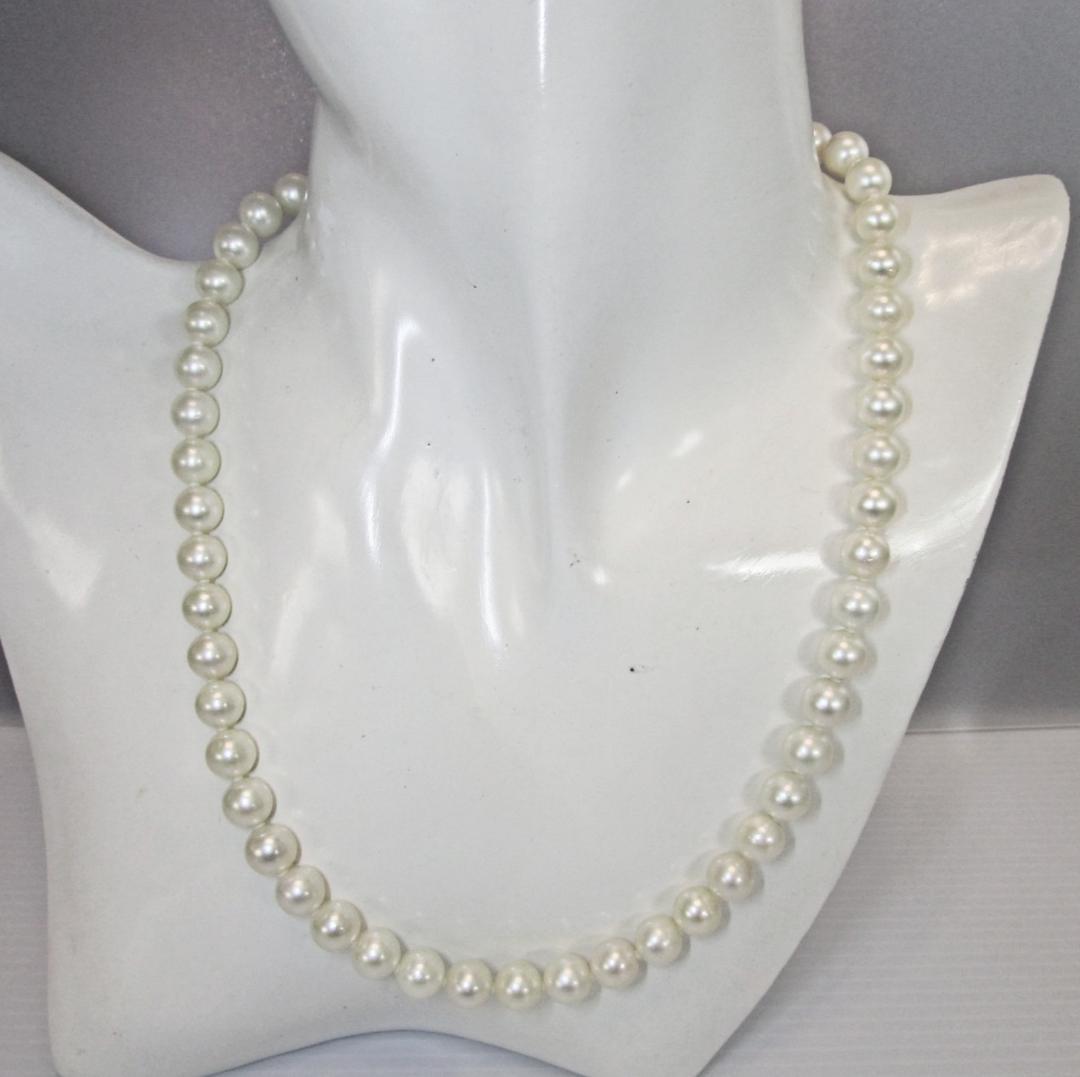 セール☆極美品☆超大珠あこや本真珠ネックレス ７.５-８ミリ 照りあり