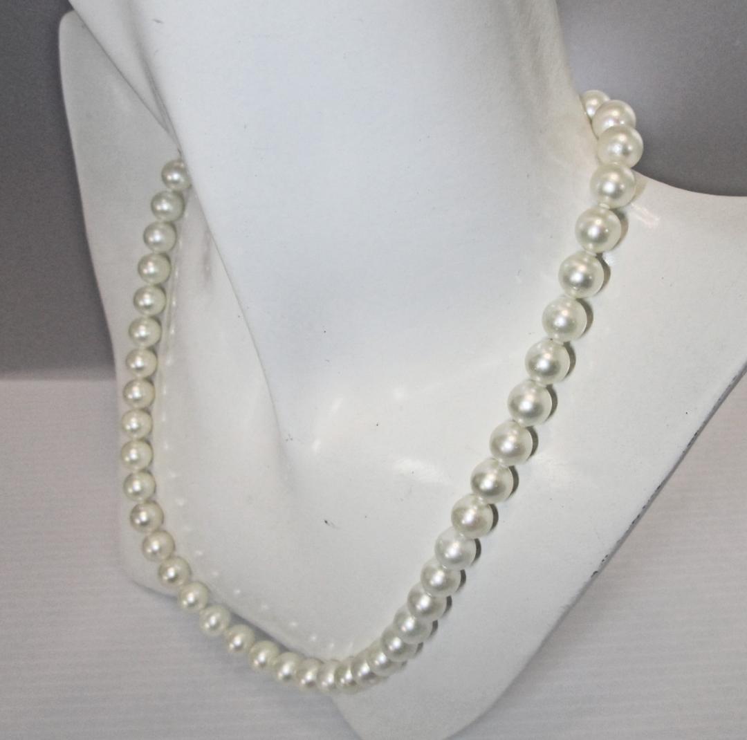 セール☆極美品☆超大珠あこや本真珠ネックレス ７.５-８ミリ 照りあり