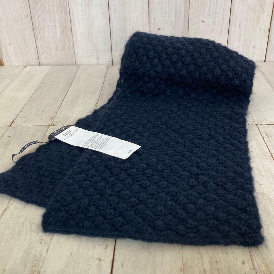 S MaxMara　マックスマーラー　モヘア・ウールマフラー　ネイビー系