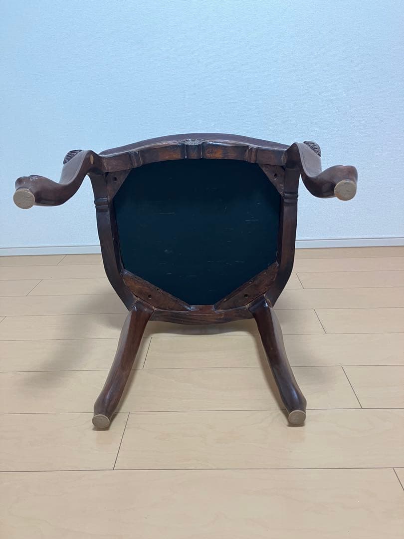 専用　アンティーク　猫足　革張り　ダイニングチェア