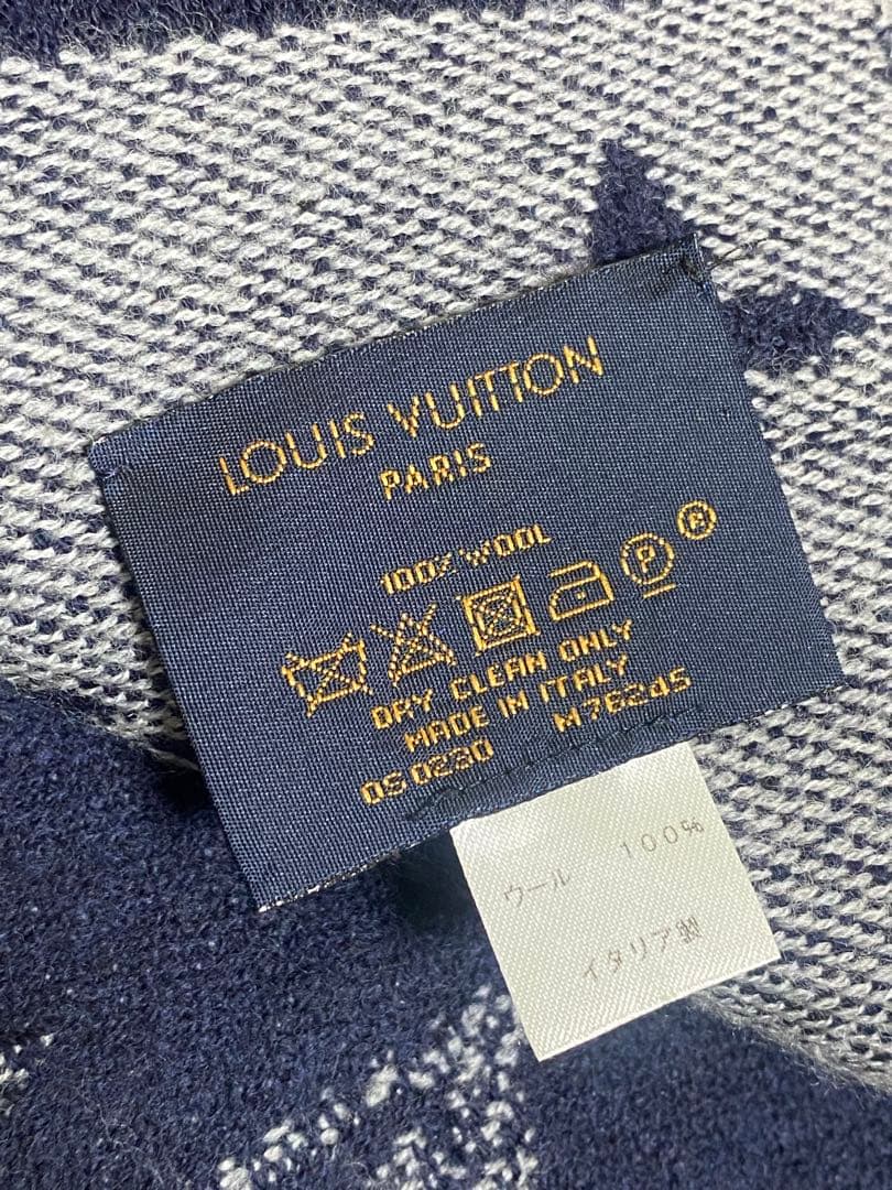 ルイヴィトン　モノグラム　マフラー　エシャルプ・ピエ ドゥ プール ウール