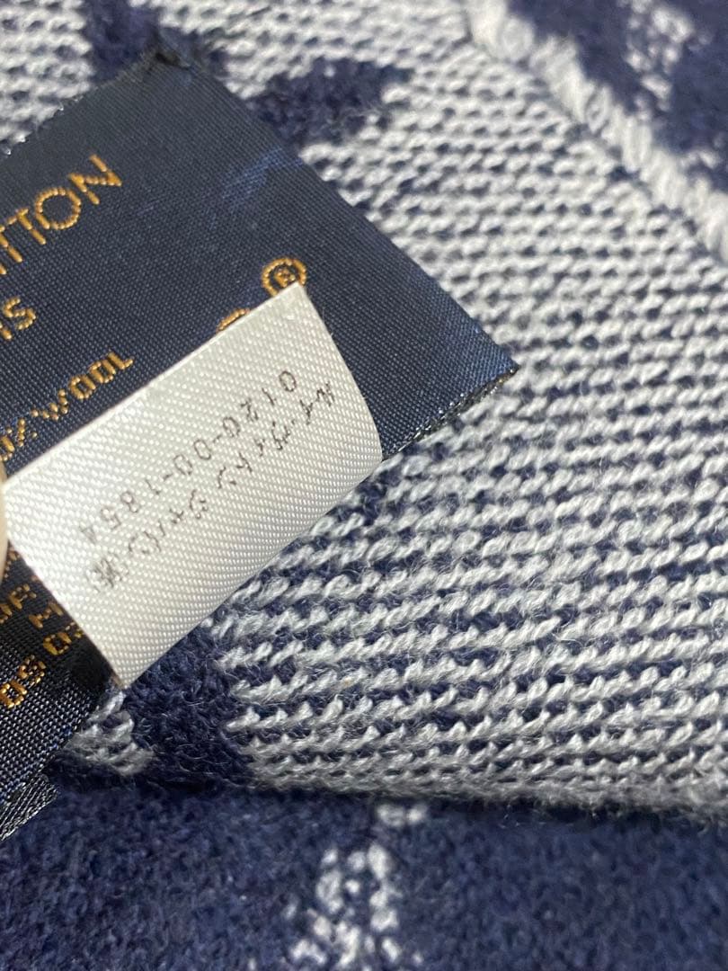 ルイヴィトン　モノグラム　マフラー　エシャルプ・ピエ ドゥ プール ウール