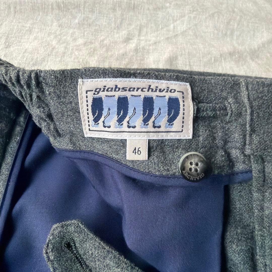 ジャブスアルキヴィオMASACCIO永久クリース ウールスラックス46