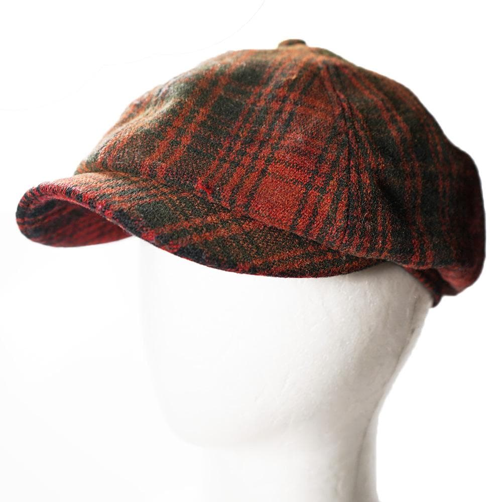 黄金期 新品【RRL 】ダブルアールエル ウールチェックニュースボーイキャップS