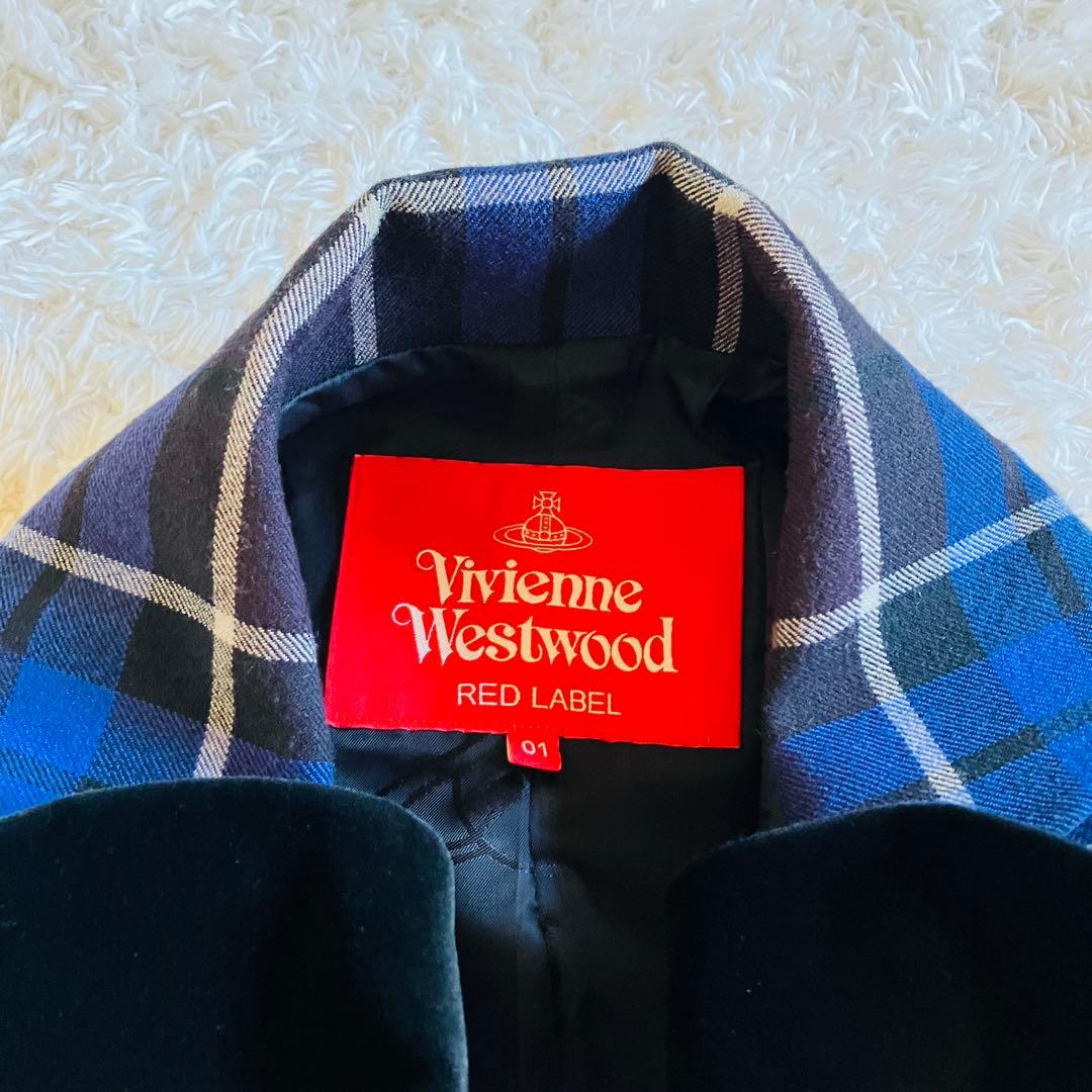 美品　ヴィヴィアンウエストウッド　ラブジャケット　チェック　ベロア　01