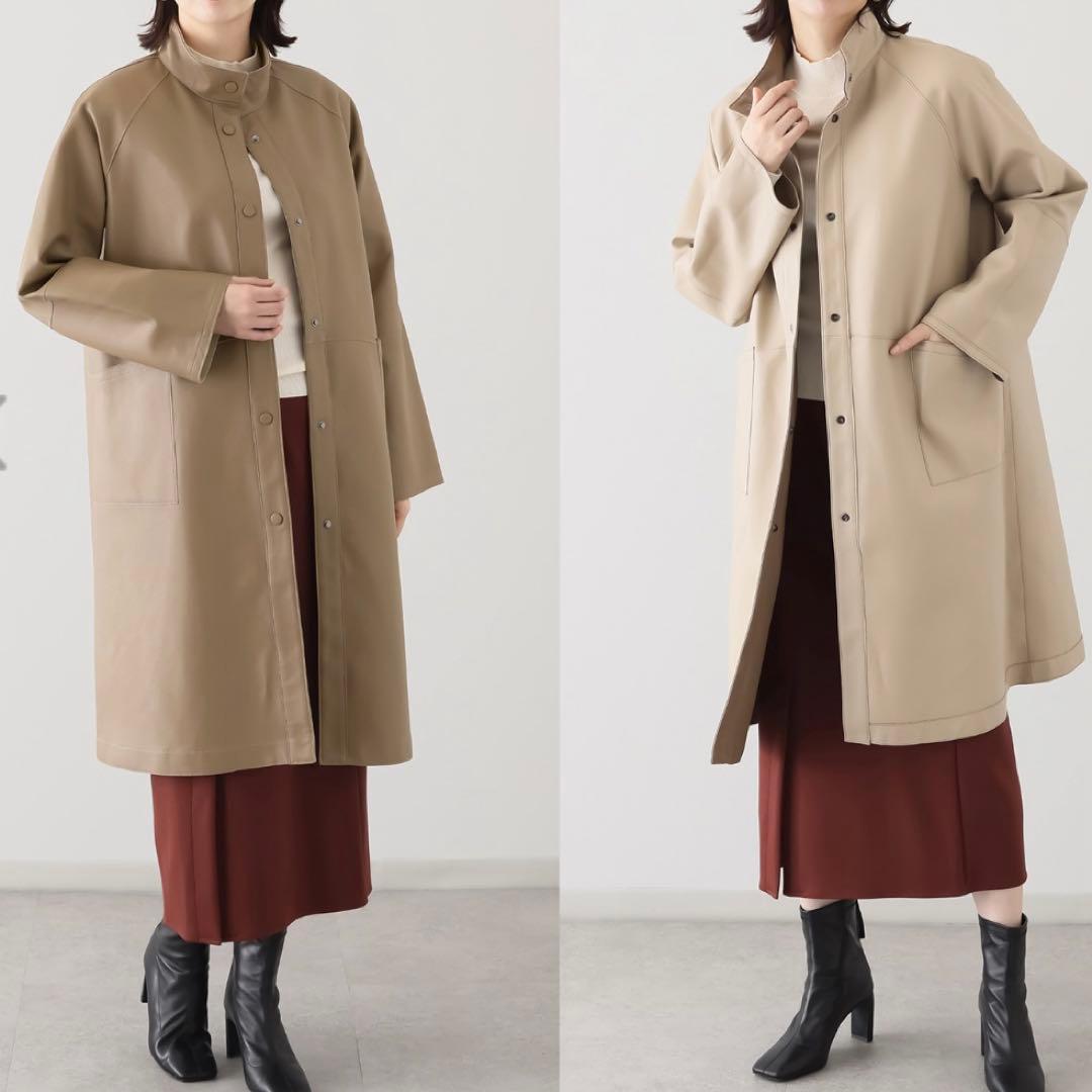 【新品、未使用品】ラムレザーリバーシブルコート