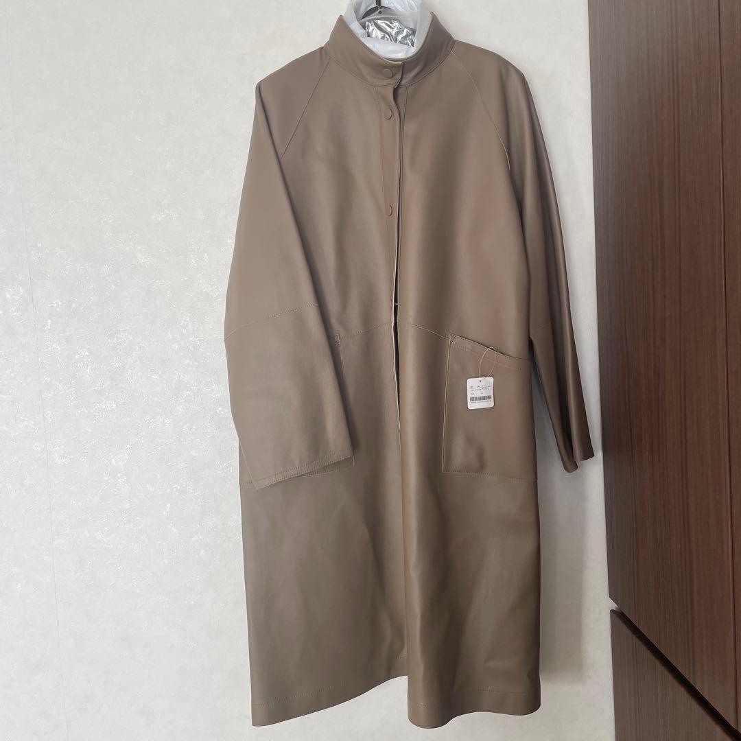 【新品、未使用品】ラムレザーリバーシブルコート