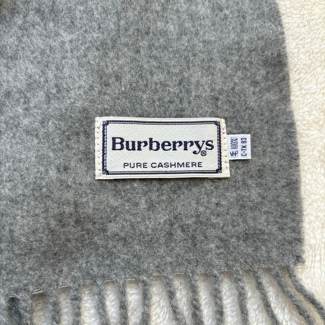 美品　Burberrys PURE CASHMERE100% マフラー　グレー