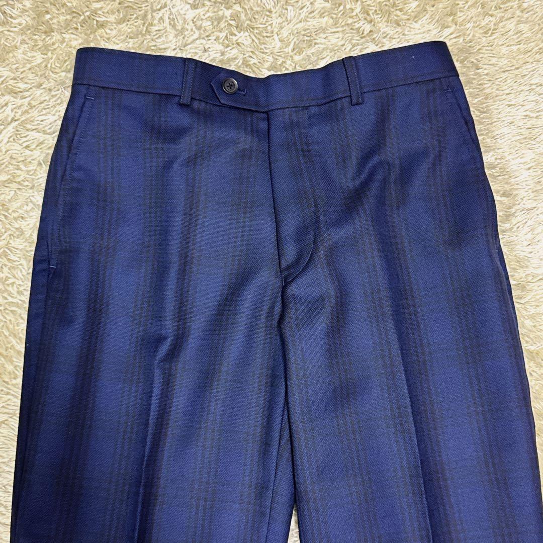 極美品・最高級✨ガルニエ　スリーピース チェック　ダブルジャケット×ダブルベスト