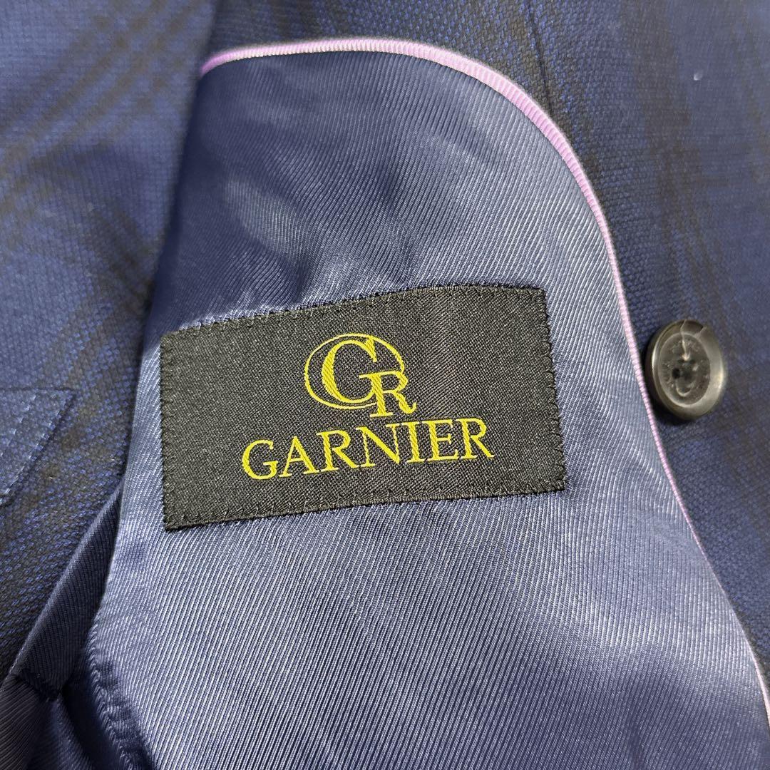 極美品・最高級✨ガルニエ　スリーピース チェック　ダブルジャケット×ダブルベスト