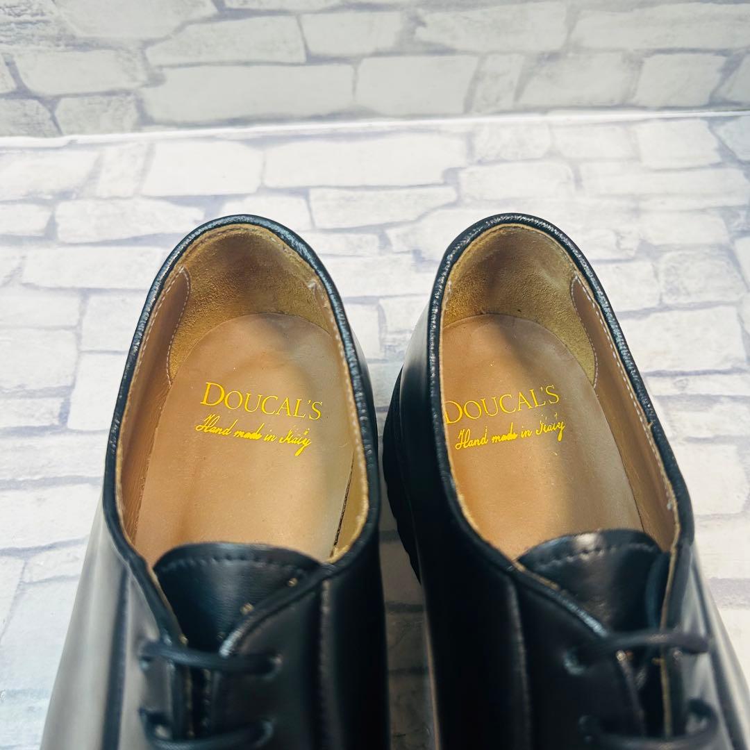 未使用級 Doucal's デュカルス プレーントゥ ダービーシューズ EU39