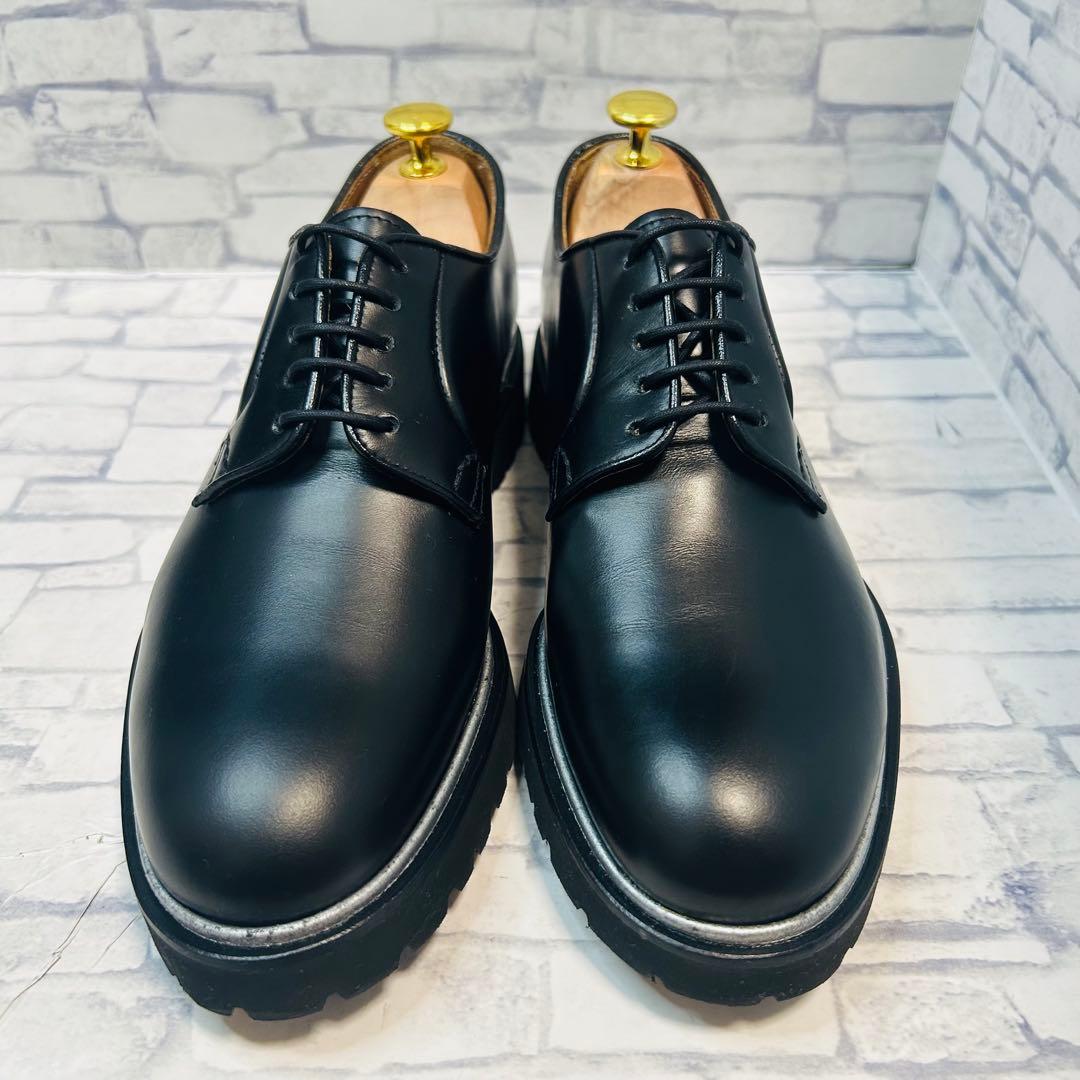 未使用級 Doucal's デュカルス プレーントゥ ダービーシューズ EU39