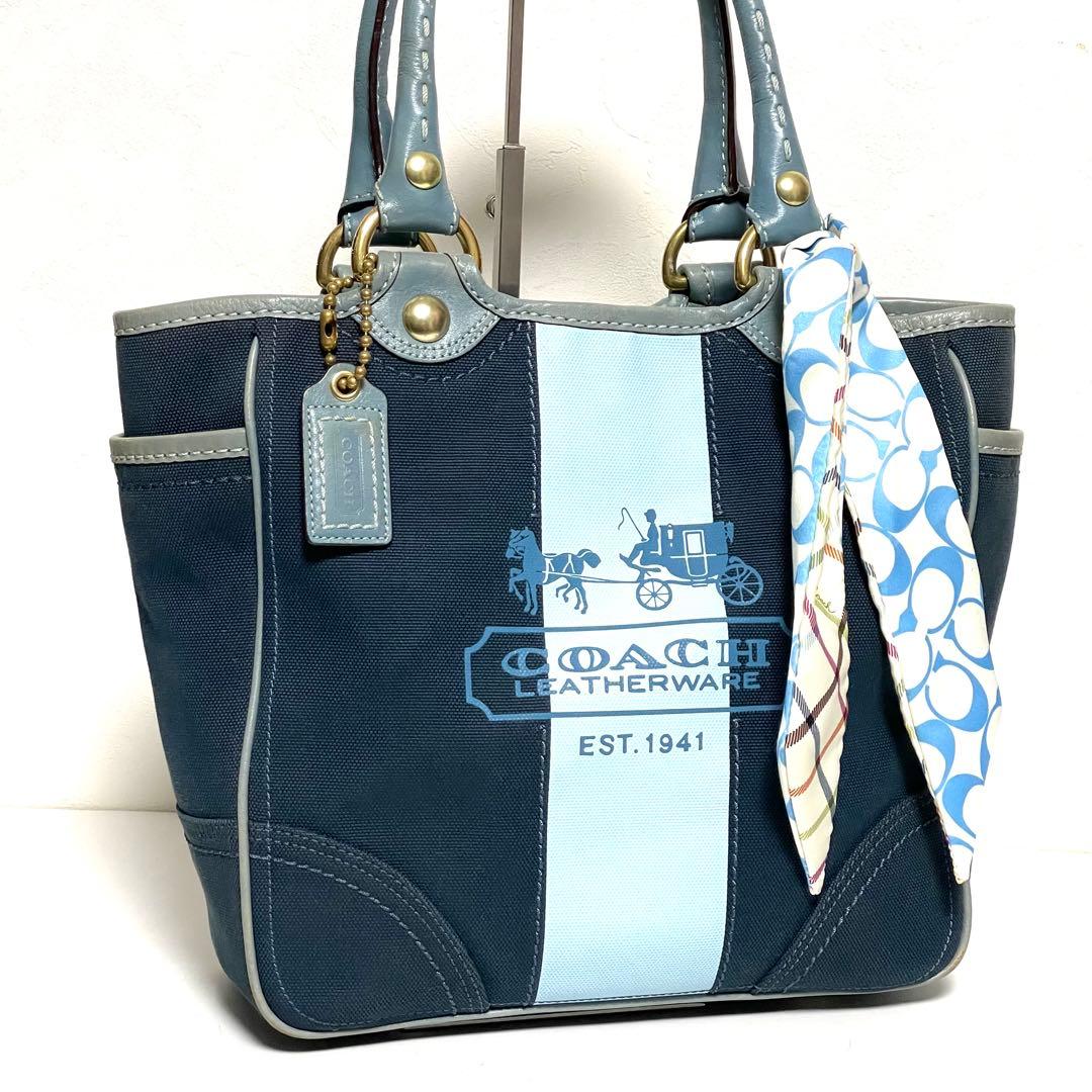 COACH コーチ ヘリテージストライプ トートバッグ 11791 肩掛け