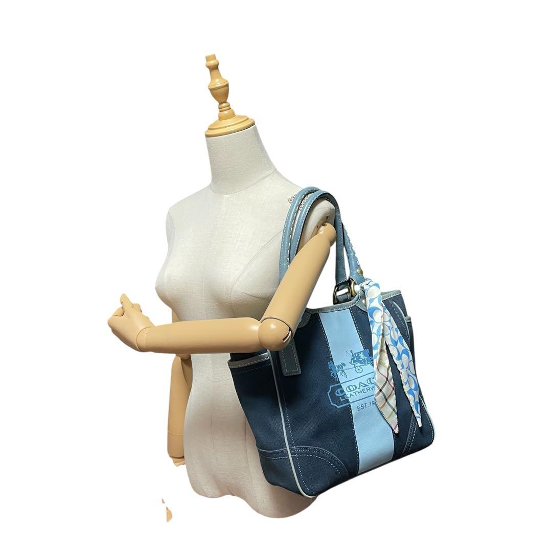 COACH コーチ ヘリテージストライプ トートバッグ 11791 肩掛け