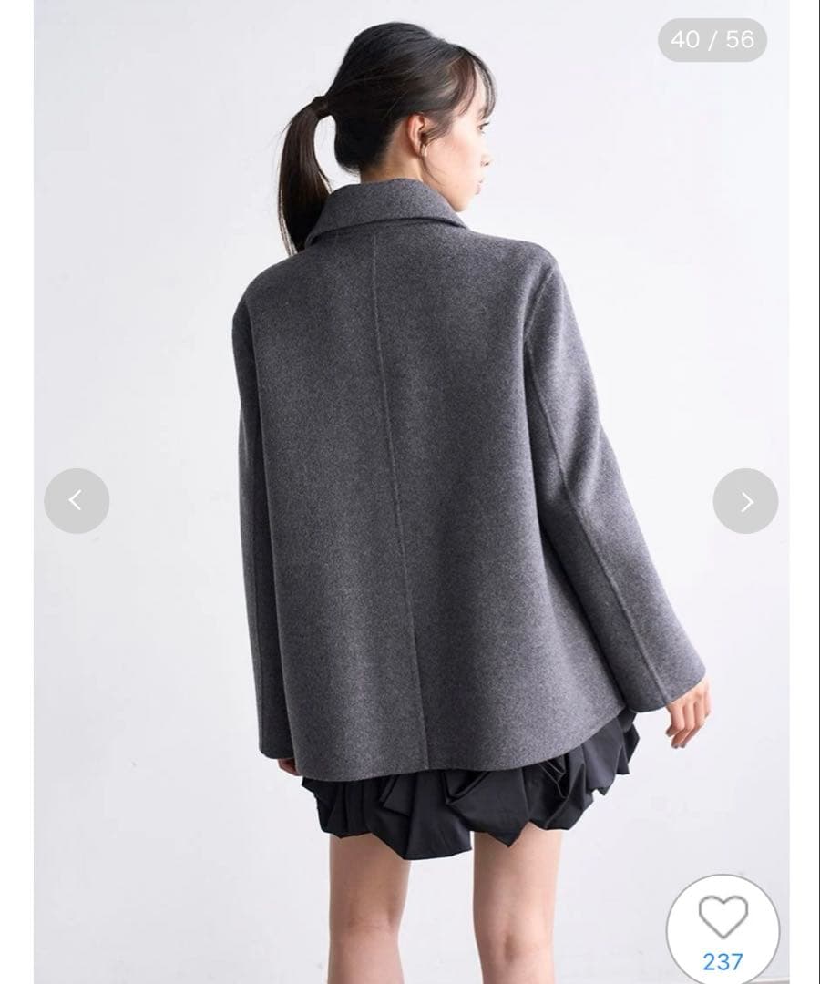 SNIDEL グレー リボン付きジャケット