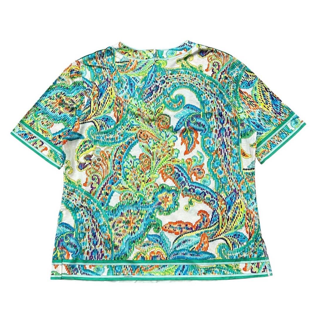 美品 LEONARD 半袖 総柄トップス レディースLL 三共生興取り扱い品