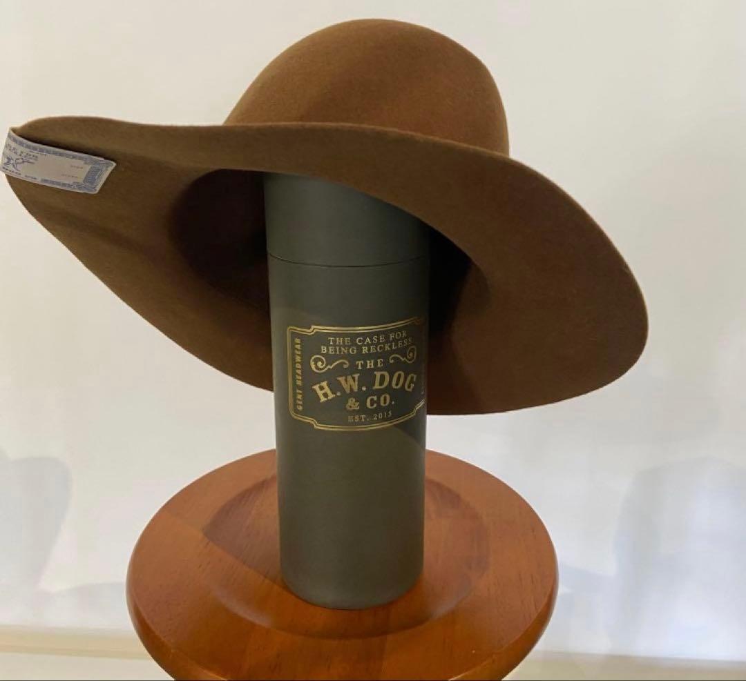 H.W. DOG & CO. ブラウンフェルトハット 38