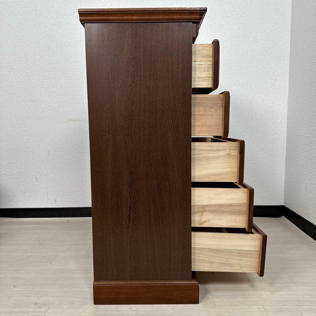 クラシックスタイル チェスト キャビネット ガラス扉 金属取手 i4※