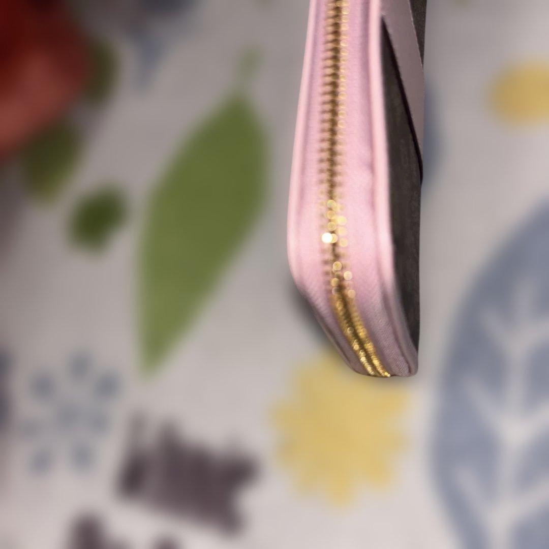 未使用品　COACH ロゴストライプ 長財布 ブラウン/ピンク