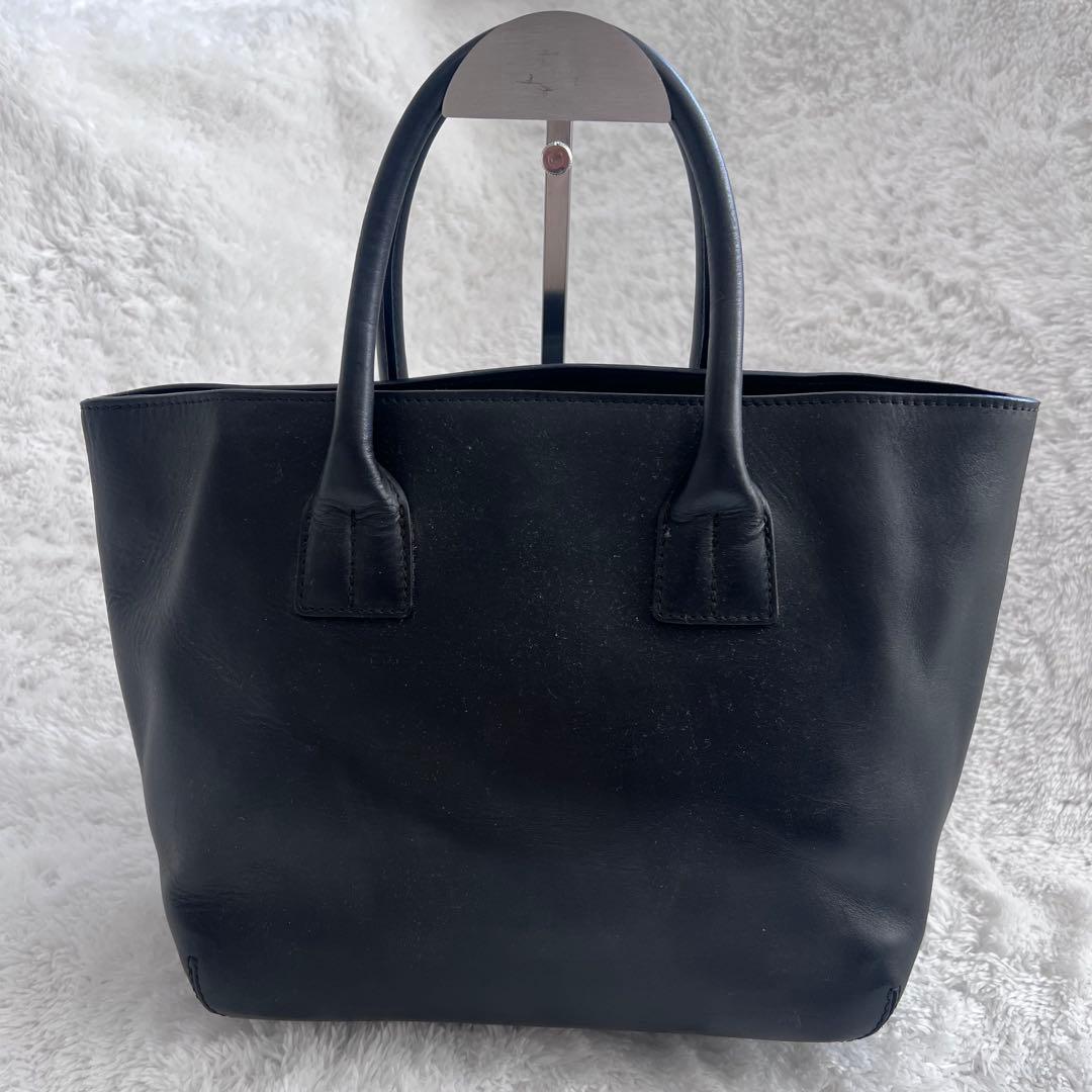 極美品 HIROFU ブラック レザートートバッグ　自立