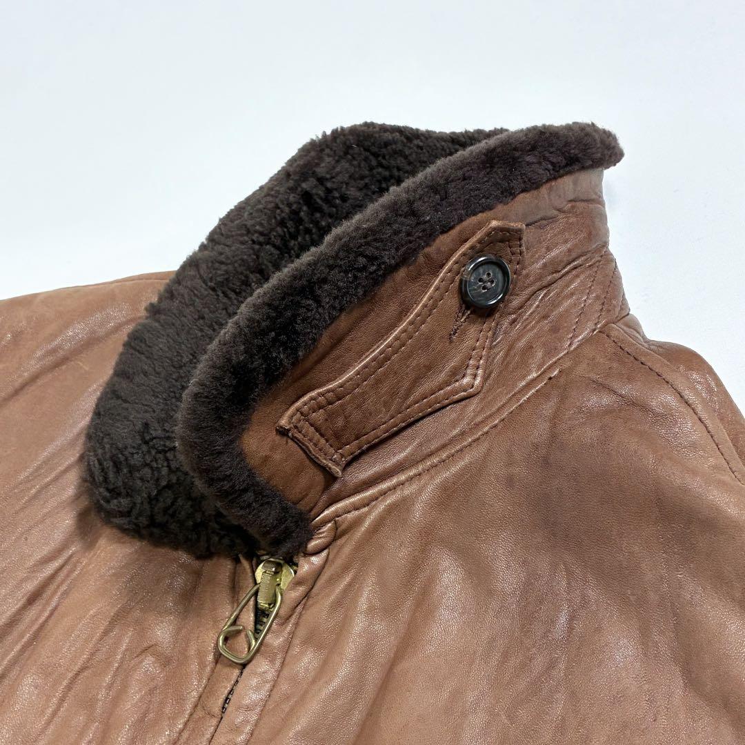 80s BUAER US NAVY G-1 レザー フライトジャケット 42