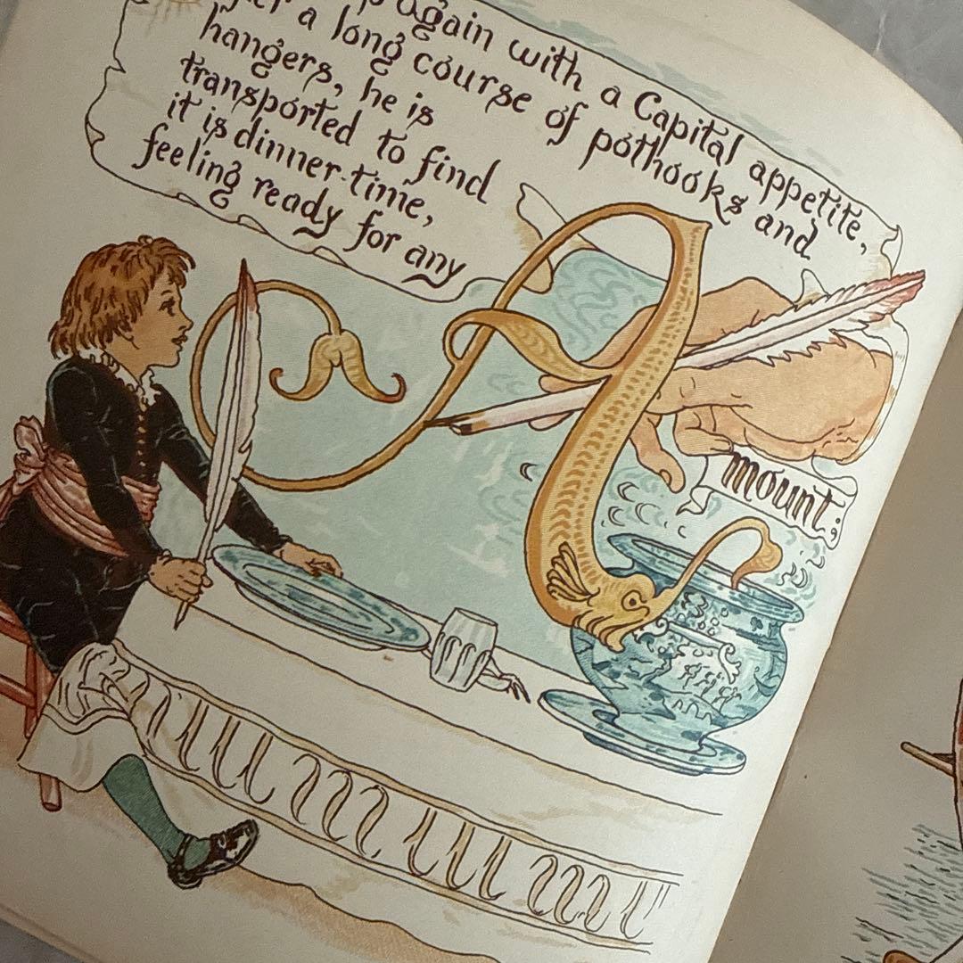 稀少アンティーク美しい挿絵のイギリス絵本ウォルタークレイン洋書ジャンクジャーナル