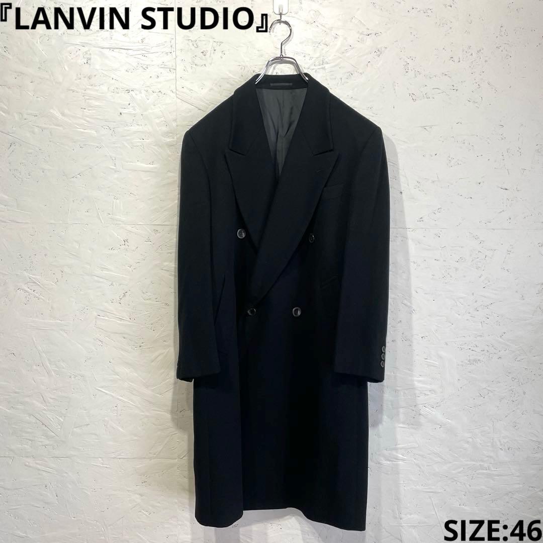 カシミヤ100%【LANVIN STUDIO】ダブル ウールロングコート　46