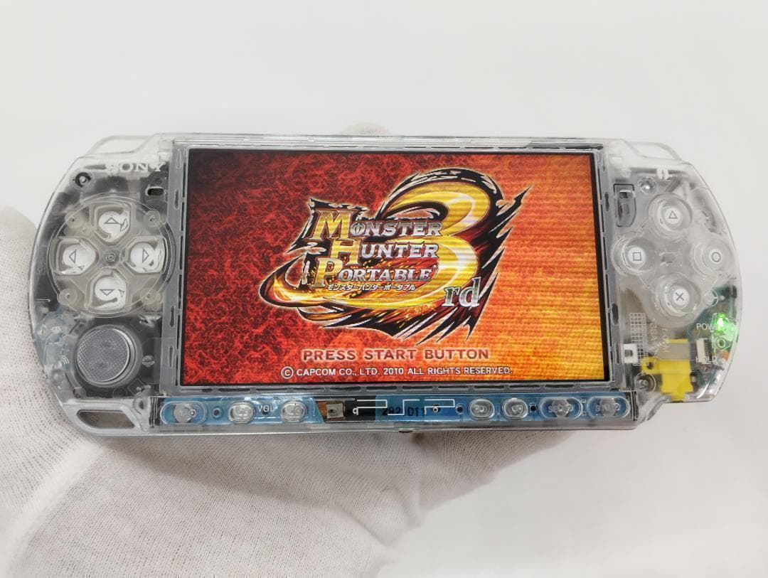 ゲルググ様　PSP 3000 すぐ遊べるセット【美品・カスタム】スケルトン