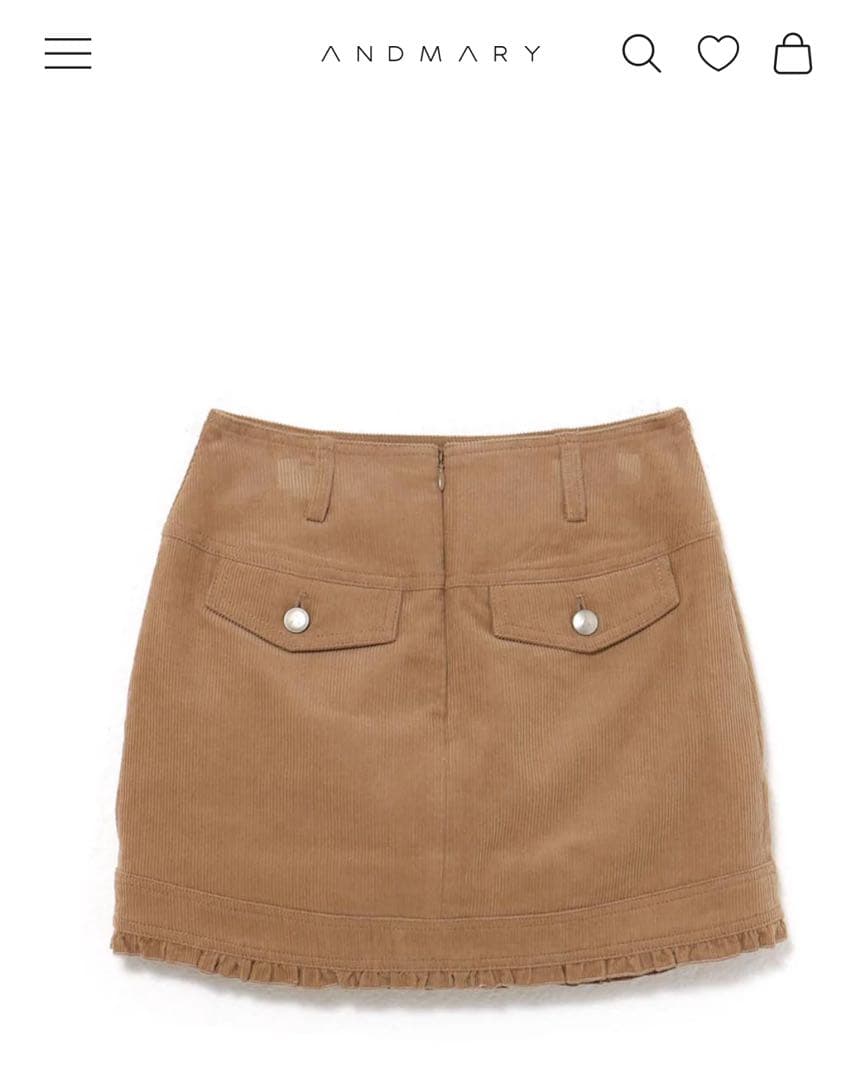 そ*様 【新品】ANDMARY♡Elsa corduroy mini skirt