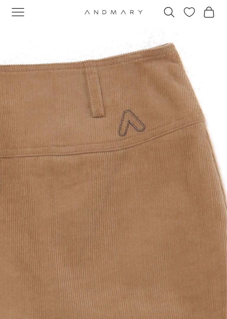 そ*様 【新品】ANDMARY♡Elsa corduroy mini skirt