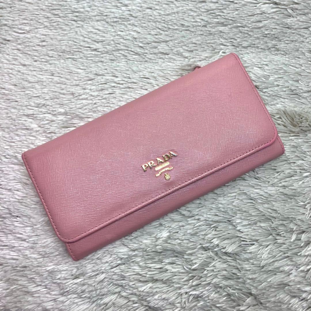 美品✨PRADA サフィアーノ　長財布　フラップ 1MH132