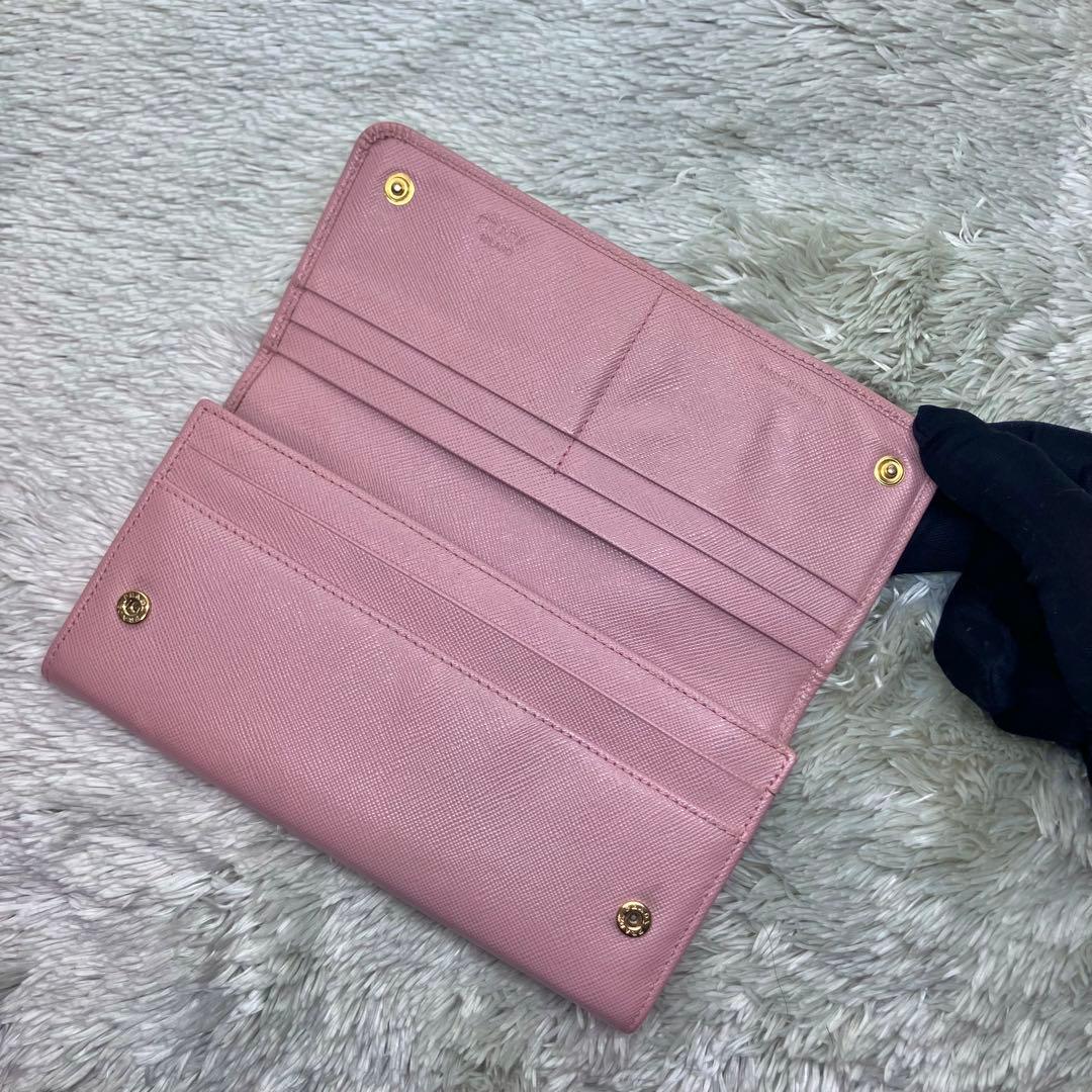 美品✨PRADA サフィアーノ　長財布　フラップ 1MH132