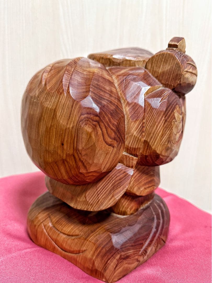 【美品】大黒天 七福神 木彫 仏像 彫刻 開運 置物 アンティーク インテリア