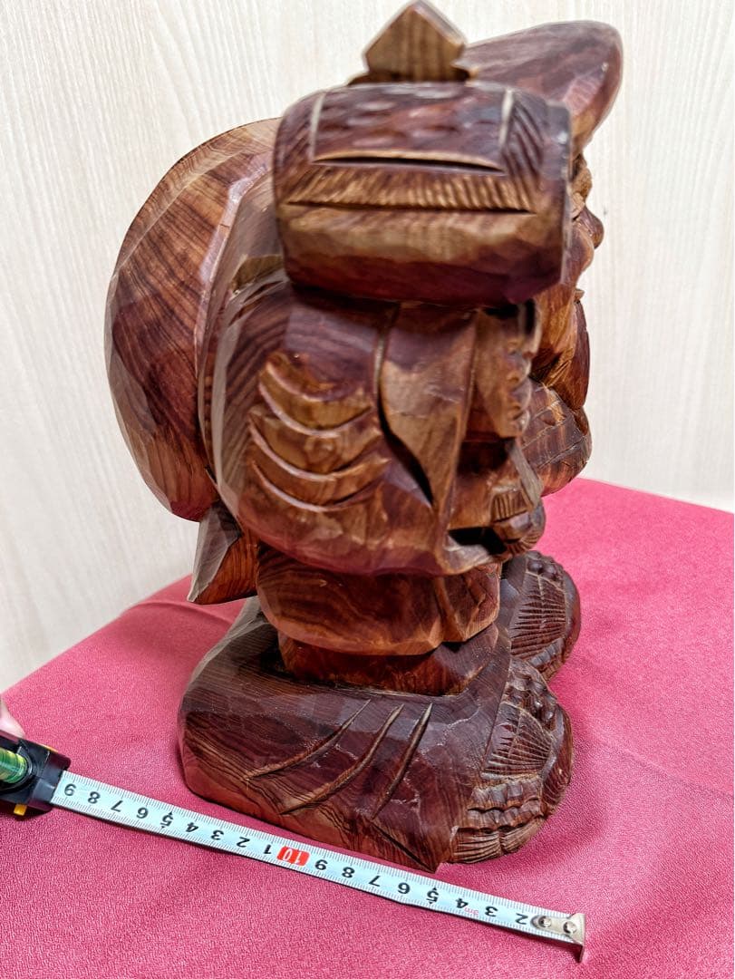 【美品】大黒天 七福神 木彫 仏像 彫刻 開運 置物 アンティーク インテリア