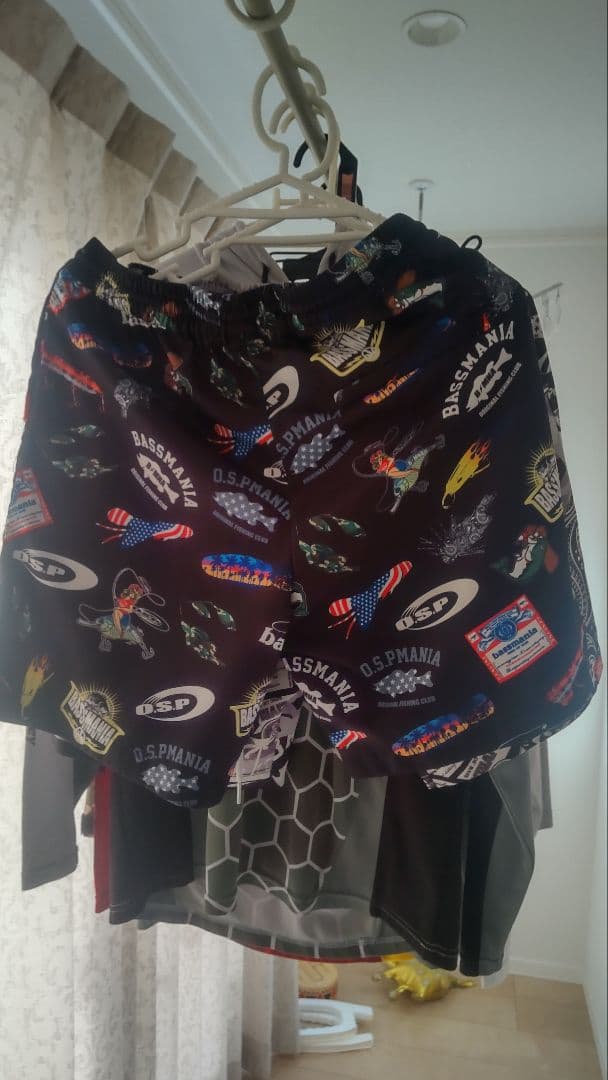 ospフーデッドロングスリーブシャツ、ハイブリッドショーツ