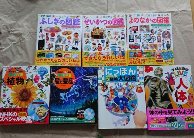 図鑑 7冊 セット（ふしぎ・せいかつ・よのなか・にっぽん・星座・植物・人体）