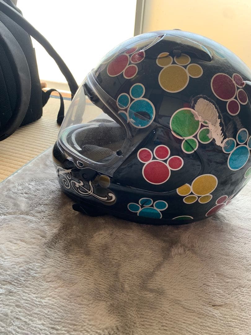 オートレーサー田崎萌選手着用していたヘルメット※展示推薦　※最終値下げ