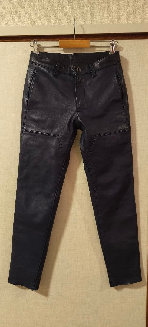 次*長様 値下げ! BRUNABOINNE レザー パンツ ネイビー